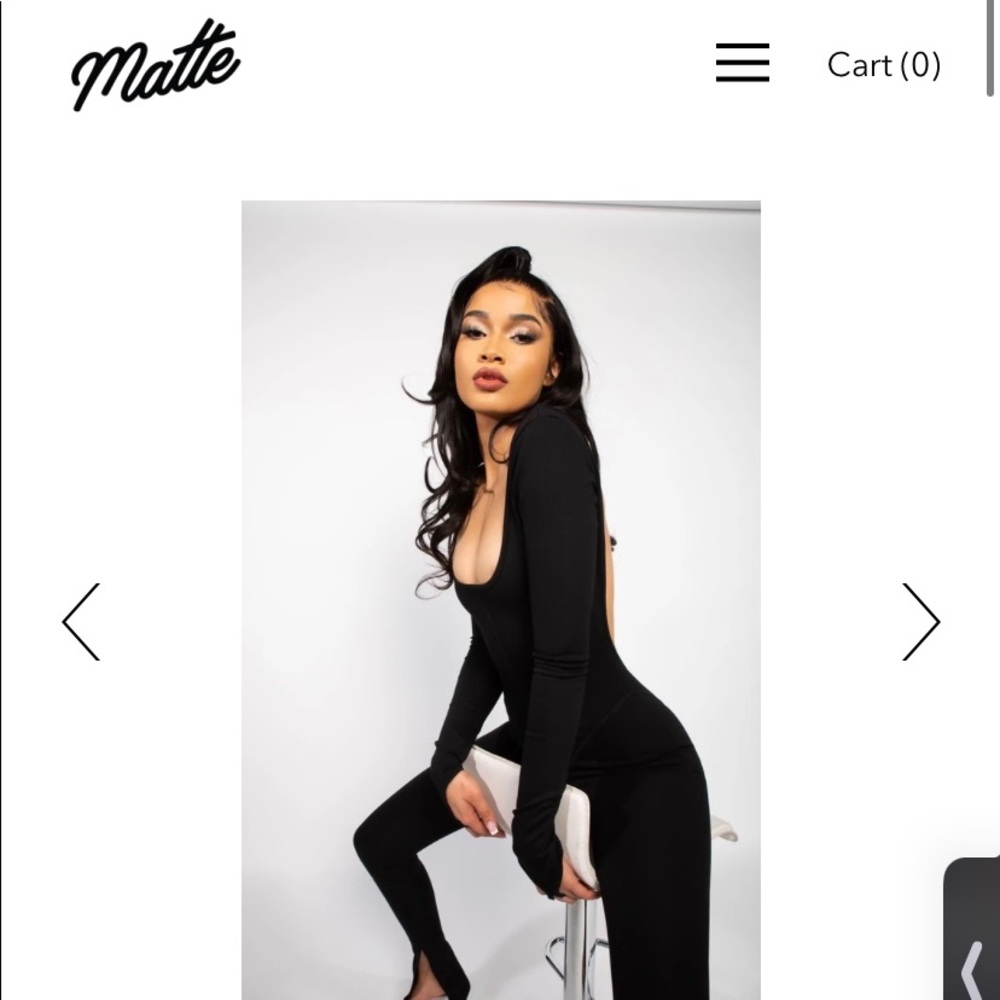 MATTE BRAND BODYSUIT, size small SOLD OUT ONLINE